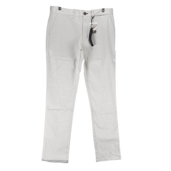 Nifty Genius Pants Mens 32x32 Gray Stretch Chino Mid Rise Straight *NWT* - Picture 1 of 16